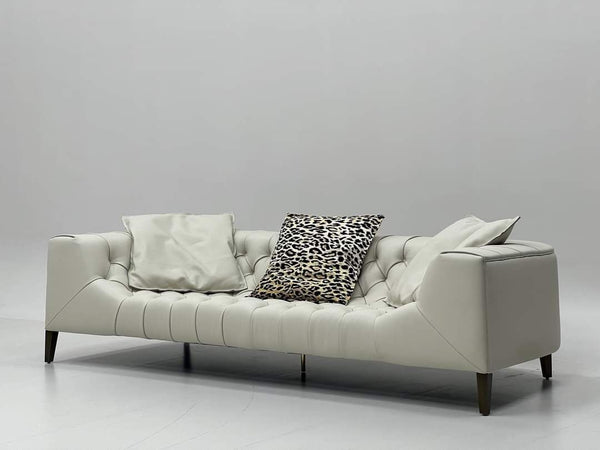 Romanian Beech Wood Sofa with Premium Turkish Leather Upholstery