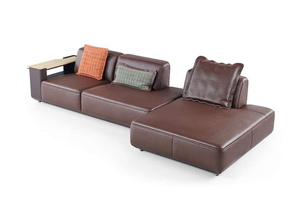 L-Shaped Sofa with Romanian Beech Wood and Premium Turkish Velvet Upholstery