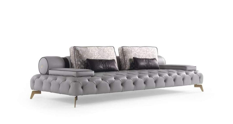 Romanian Beech Wood Sofa with Turkish Velvet Upholstery