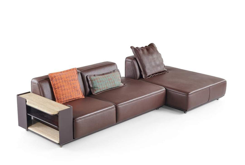 L-Shaped Sofa with Romanian Beech Wood and Premium Turkish Velvet Upholstery